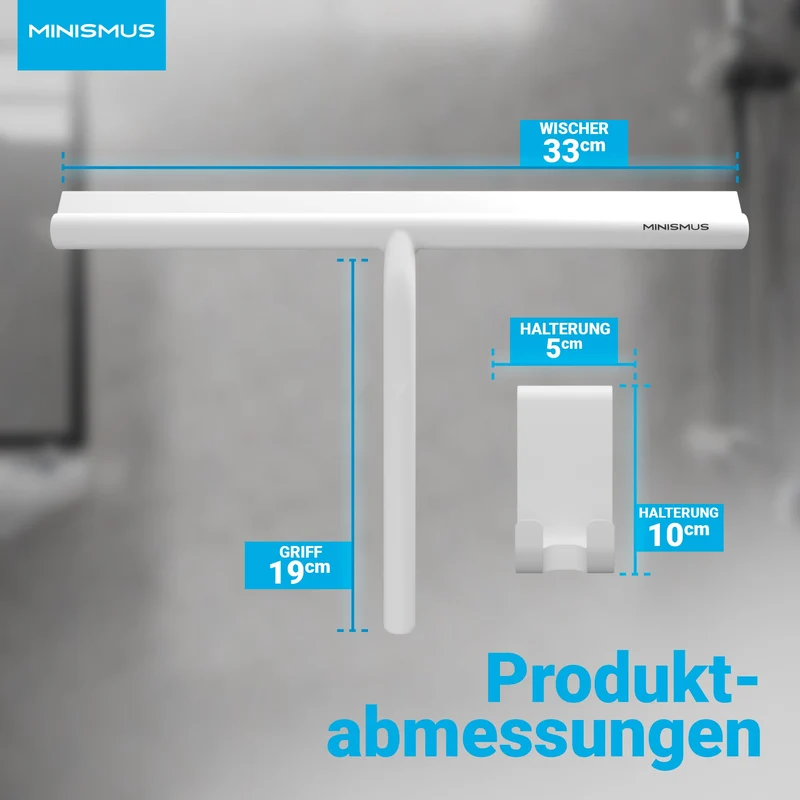 Fensterabzieher mit Aufhänger – Profi Abzieher Dusche - Duschabzieher – Schlierenfrei – Hochwertiger Silikon - Antirutsch