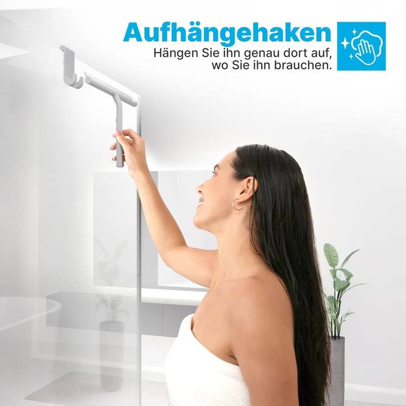 Fensterabzieher mit Aufhänger – Profi Abzieher Dusche - Duschabzieher – Schlierenfrei – Hochwertiger Silikon - Antirutsch