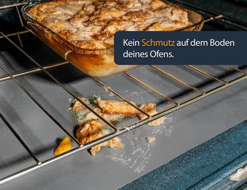 Dauerbackfolie für Backofen und Grill, Backpapier wiederverwendbar geeignet für Elektro- und Gasbackofen, antihaftbeschichtet, für den Backofenboden, BPA- und PFOA-frei (3er Pack)