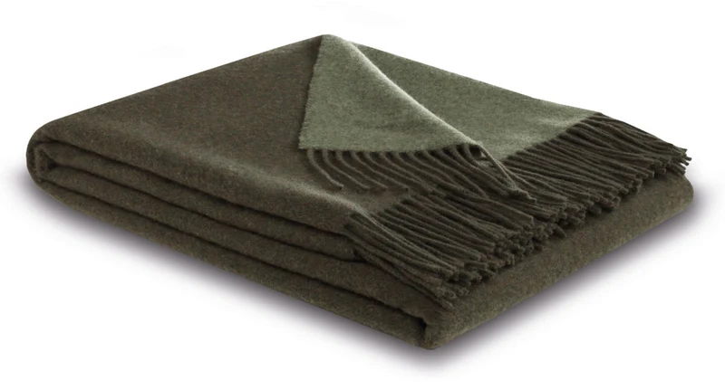 Biederlack Kaschmirplaid 130x170 forest-salvia
