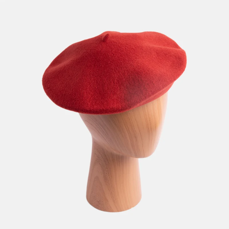 Chilli Red Pure Merino Classic Beret