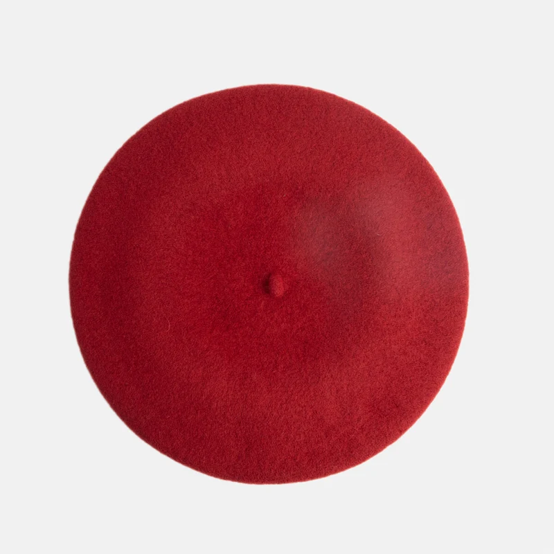 Chilli Red Pure Merino Classic Beret