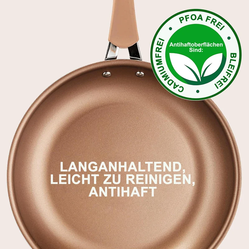 Induktions-Saucepan-Set, 14 Stück, Non-Stick-Beschichtung, Töpfe & Pfannen PFOA/PFOS frei, Kochtopf-Set, Küchenset, Edelstahl, Aluminium - Hochwertiges Kochgeschirr / NEU & OVP!