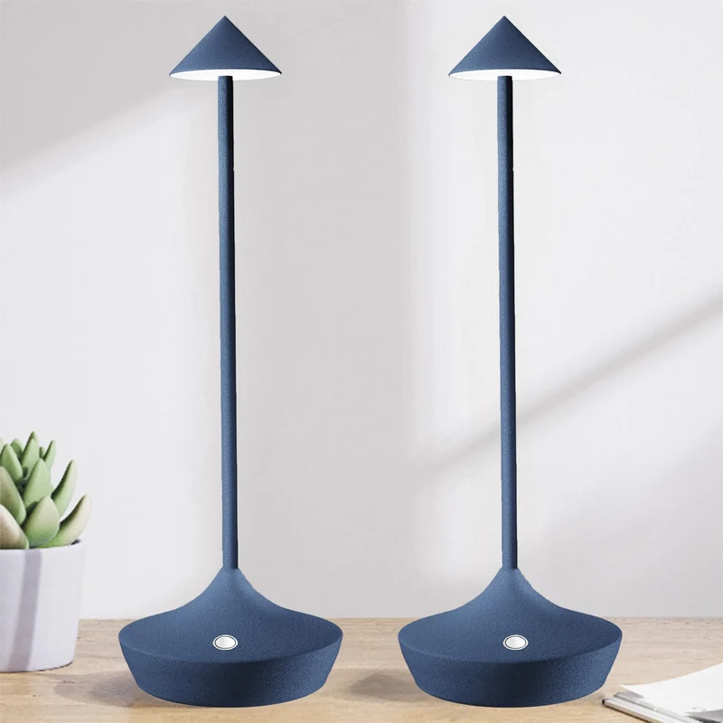 LED-Batterie Tischlampe Drahtloses , modernem Aluminium Dimmable Wireless Tischlampe 6000 mAh, wasserdicht, Tischlampen wiederaufladbar für Innen-Aussentisch Tisch Restaurant