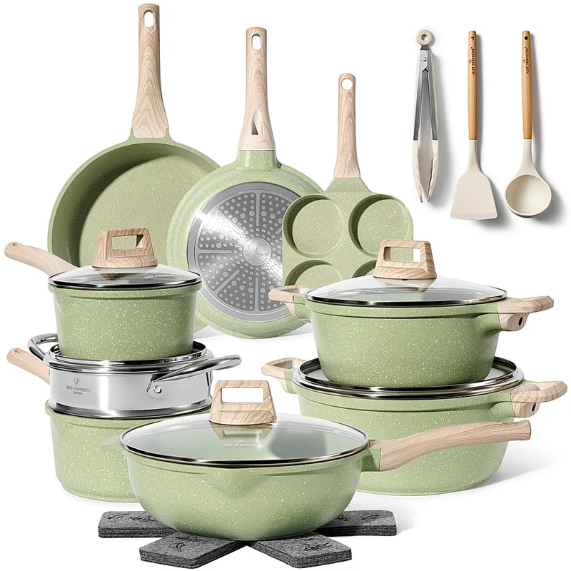 Induktionsgefässe - Pfannenset mit Deckel - Induktionsgefässe Set - Töpfe & Pfannen Set ohne PTFE und PFOA - Kochgeschirr-Topf-Induktion