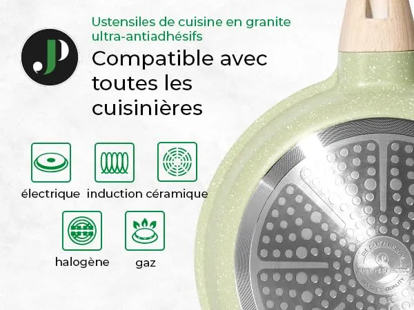 Induktionsgefässe - Pfannenset mit Deckel - Induktionsgefässe Set - Töpfe & Pfannen Set ohne PTFE und PFOA - Kochgeschirr-Topf-Induktion
