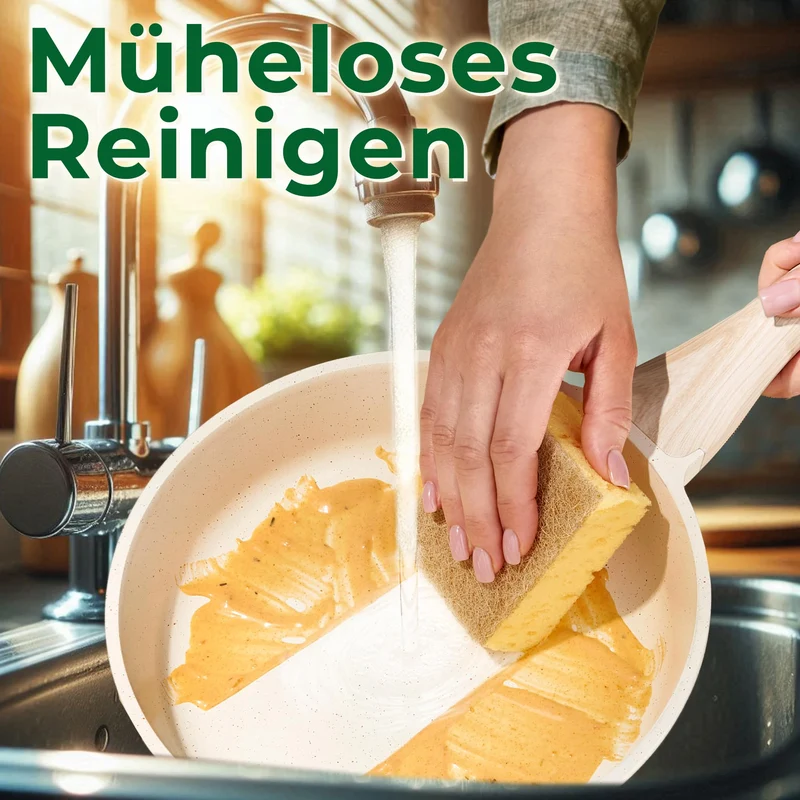 Induktionsgefässe - Pfannenset mit Deckel - Induktionsgefässe Set - Töpfe & Pfannen Set ohne PTFE und PFOA - Kochgeschirr-Topf-Induktion