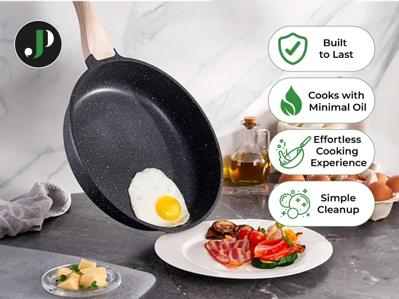 Induktionsgefässe - Pfannenset mit Deckel - Induktionsgefässe Set - Töpfe & Pfannen Set ohne PTFE und PFOA - Kochgeschirr-Topf-Induktion