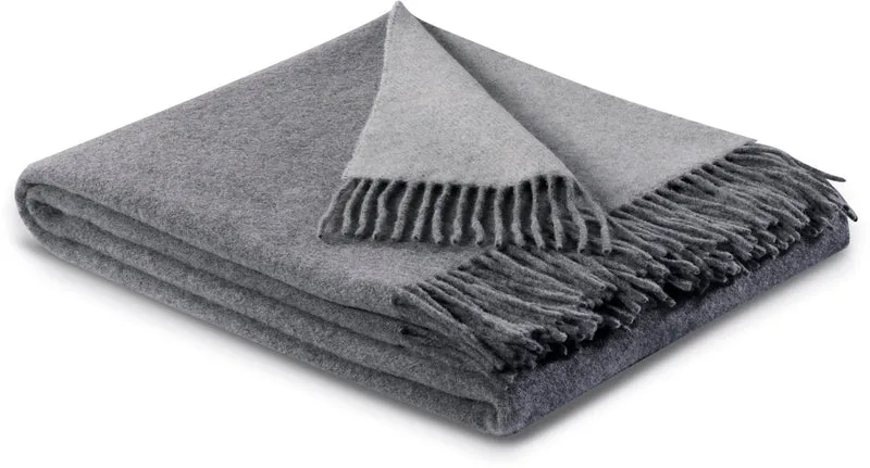 Biederlack Kaschmirplaid 130x170 grau-silber