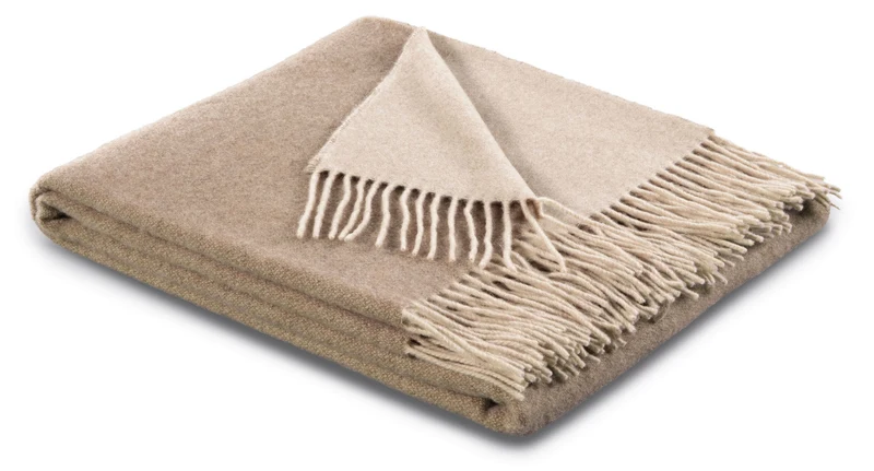 Biederlack Kaschmirplaid 150x200 natur-sand