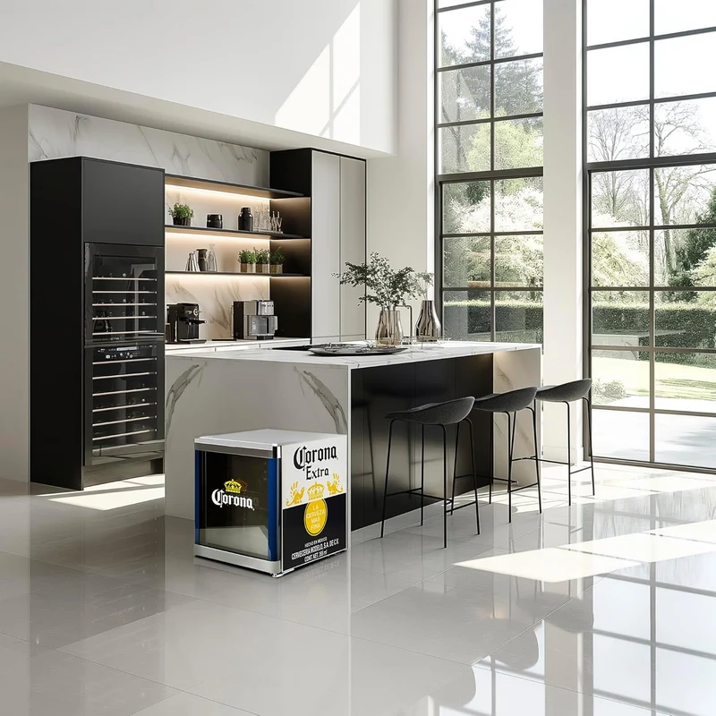 Corona Kühlschrank 48L Kapazität / Glastür / 4 Regale - NEU & OVP!