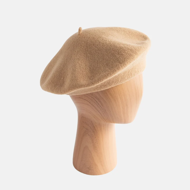 Camel Pure Merino Classic Beret