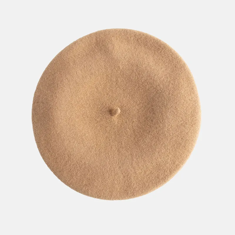 Camel Pure Merino Classic Beret