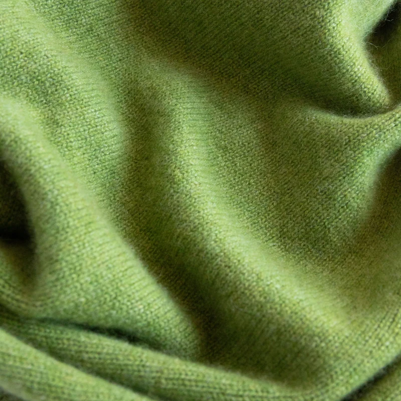 Green Cashmere Triangle Scarf