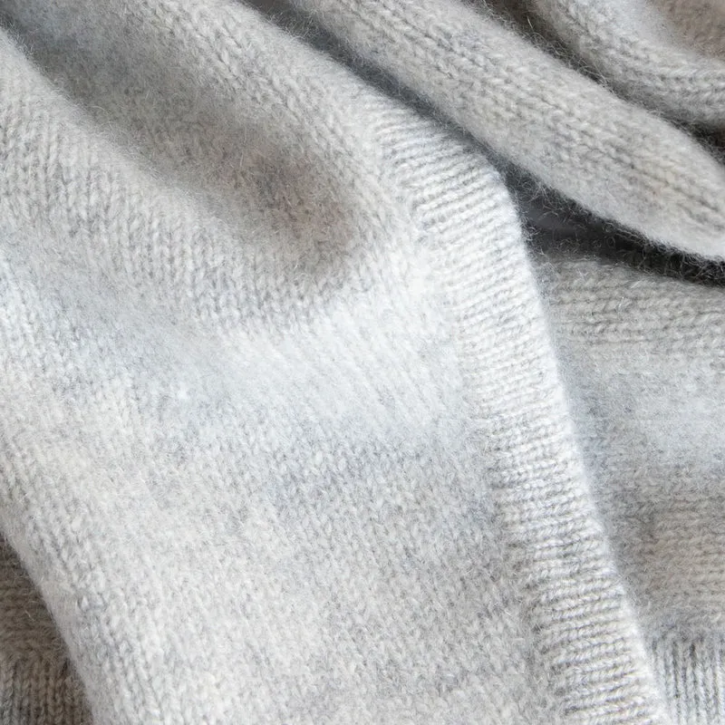 Light Grey Cashmere Neck Scarf