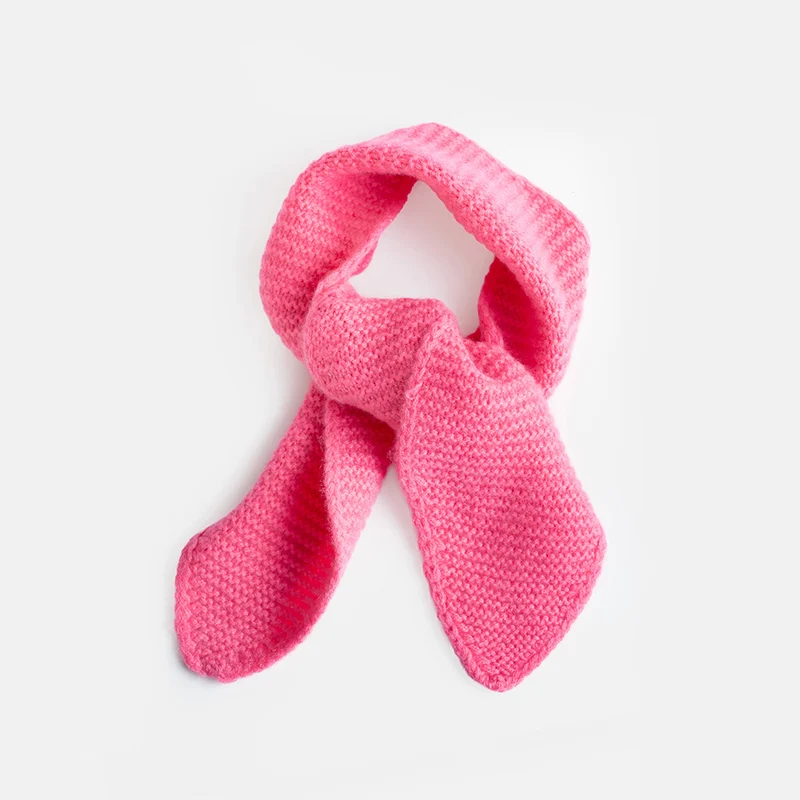 Pink Brushed Organic Cashmere Mini Scarf