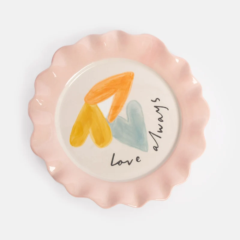 Love Always Multi Hearts Ceramic Plate