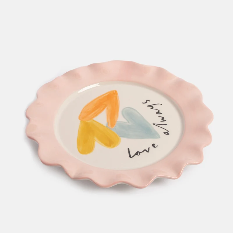 Love Always Multi Hearts Ceramic Plate