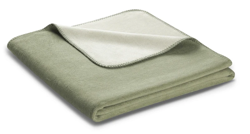 Biederlack Wohndecke Melange Doubleface 150x200 jadegrün-natur