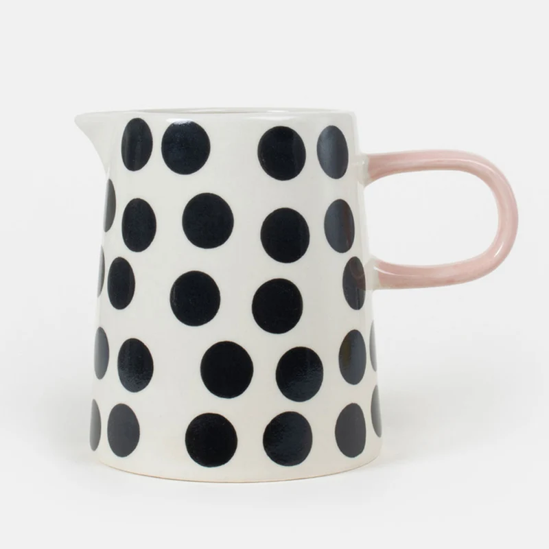 Mono Spot Hand Painted Stoneware Jug