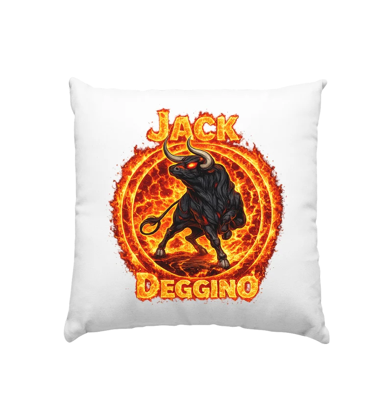 JackDeggino Logo2 - Kissen 40x40cm