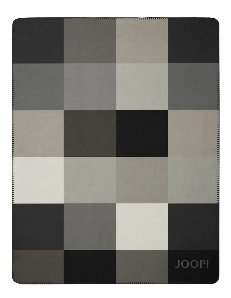 Joop Wohndecke Mosaic schwarz-natur