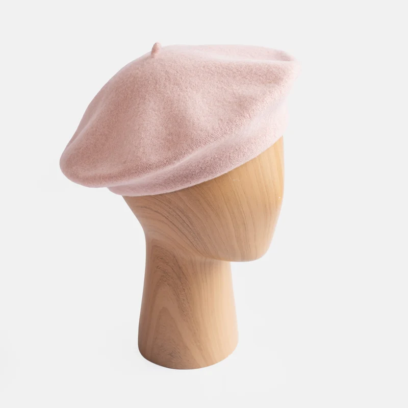 Powder Pink Pure Merino Classic Beret