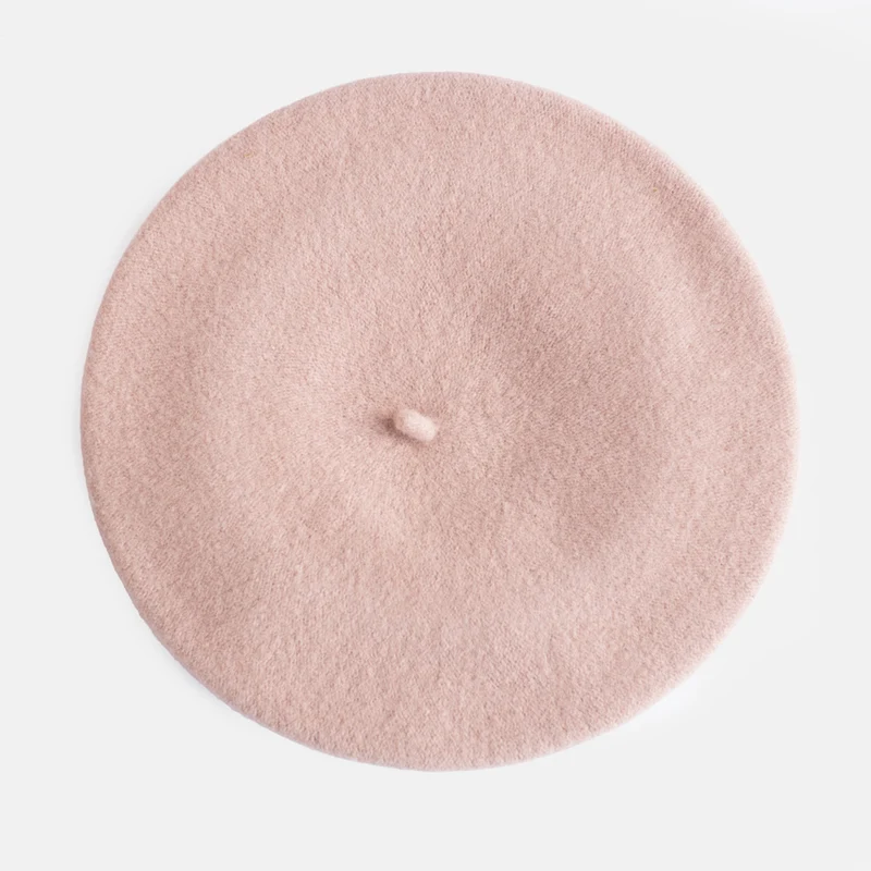 Powder Pink Pure Merino Classic Beret