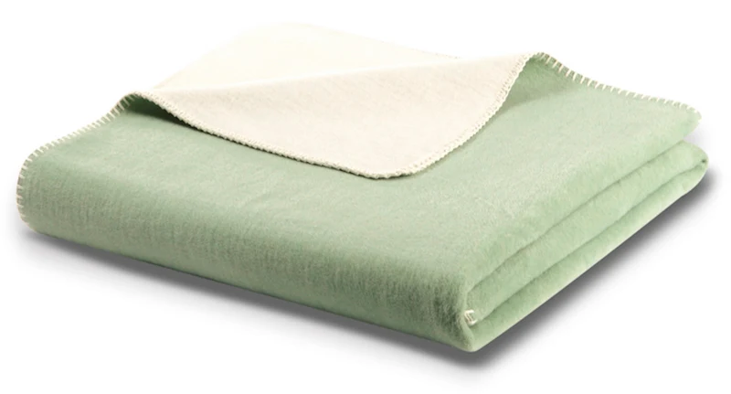Biederlack Wohndecke Doubleface 150x200 mint-ecru