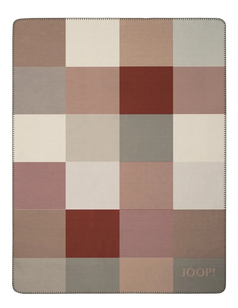 Joop Wohndecke Mosaic rouge-natur