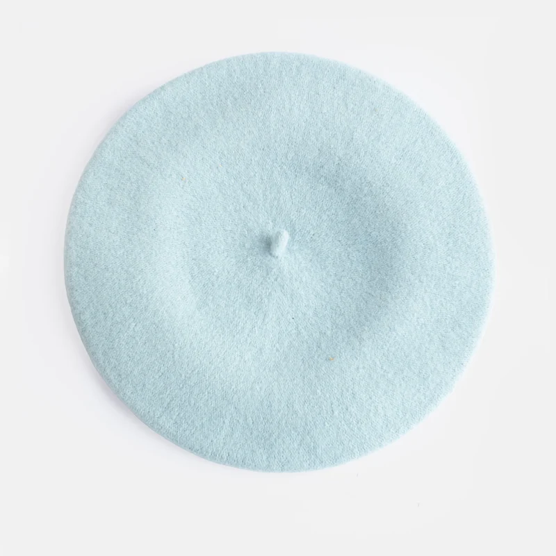 Ice Blue Pure Merino Classic Beret