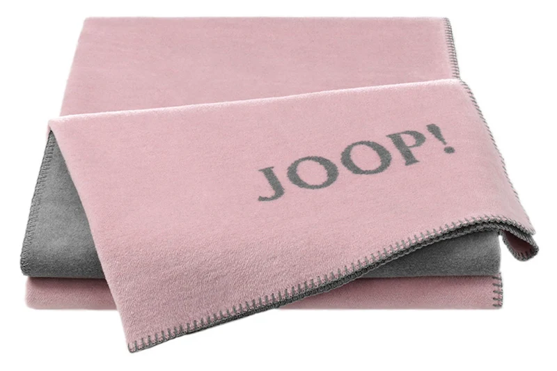 JOOP Wohndecke Uni-Doubleface rosé-graphit