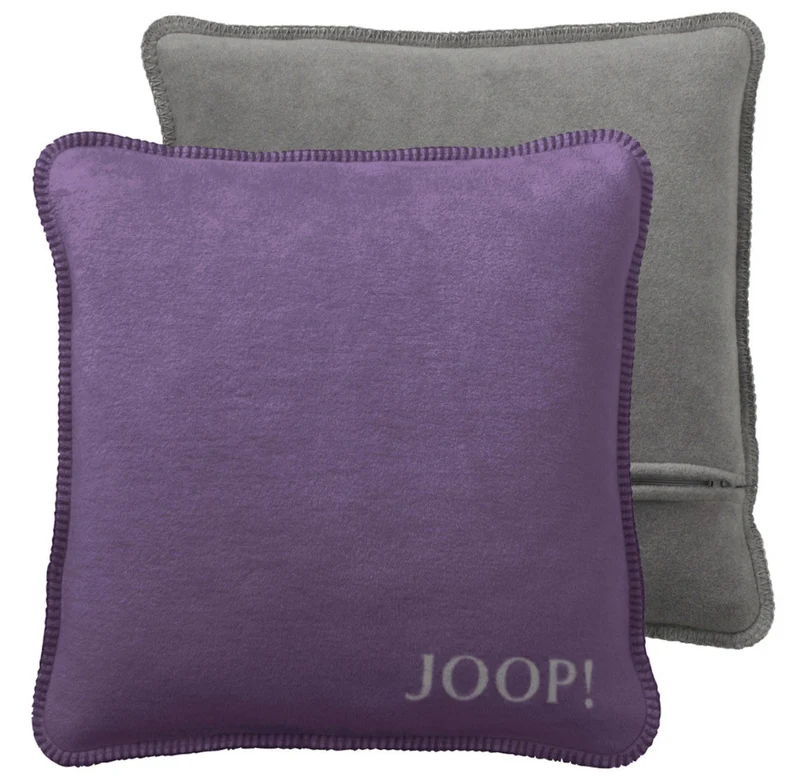 JOOP Kissenhülle Uni Doubleface violett-schiefer