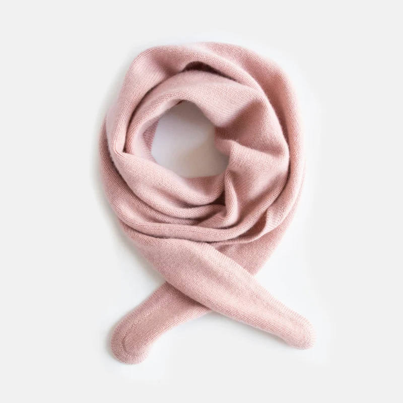 Soft Pink Cashmere Neck Scarf