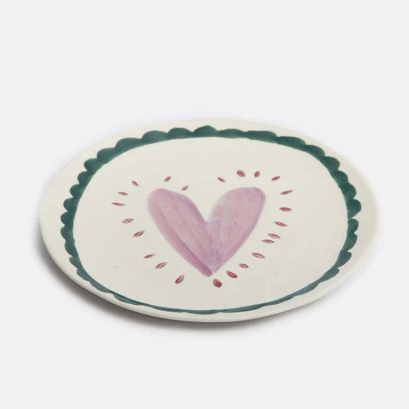 Lilac Heart Burst Ceramic Plate