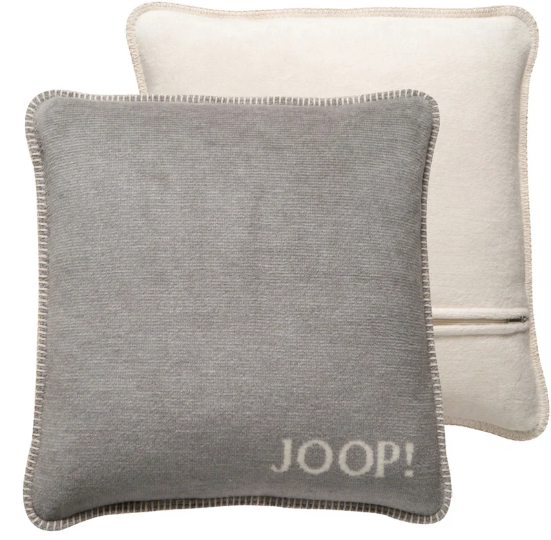 JOOP Kissenhülle Melange-Doubleface silber-natur