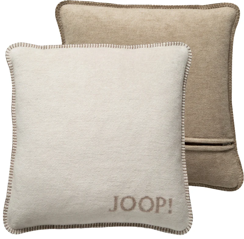 JOOP Kissenhülle Melange-Doubleface natur-sand