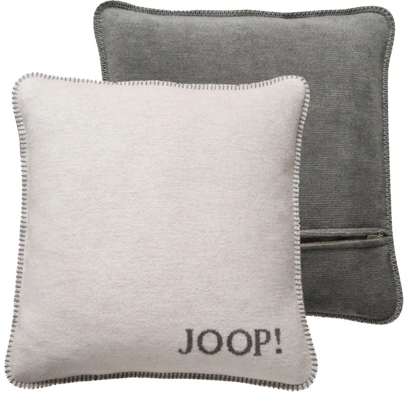 JOOP Kissenhülle Melange-Doubleface ecru-graphit