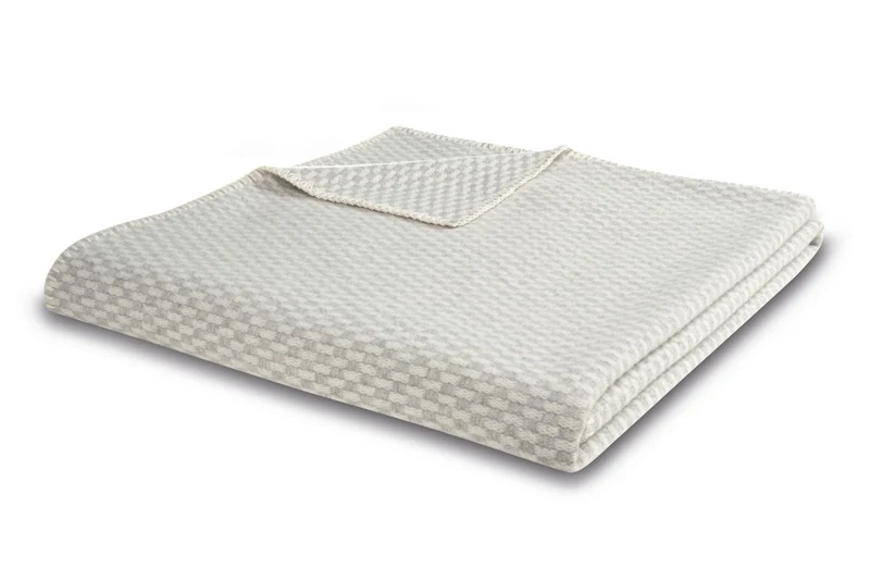 Biederlack Wohndecke Merinowolle 150x200 Silver