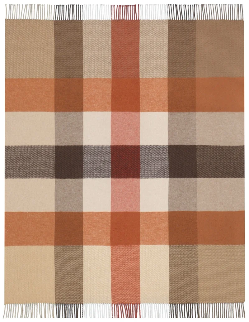 Biederlack Fransenplaid Desire 130x170 camel