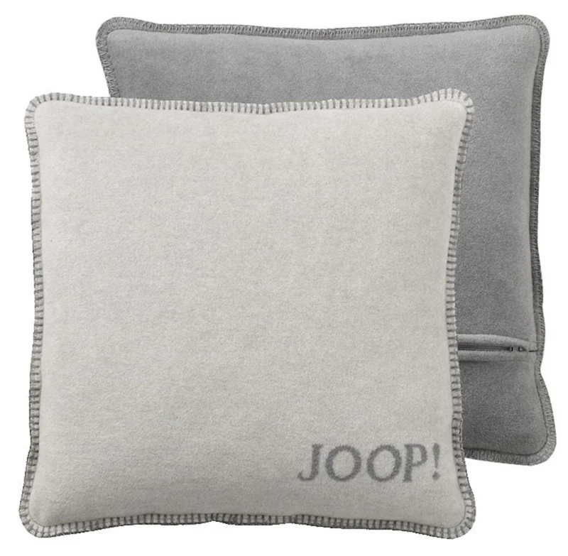 JOOP Kissenhülle Uni Doubleface rauch-graphit