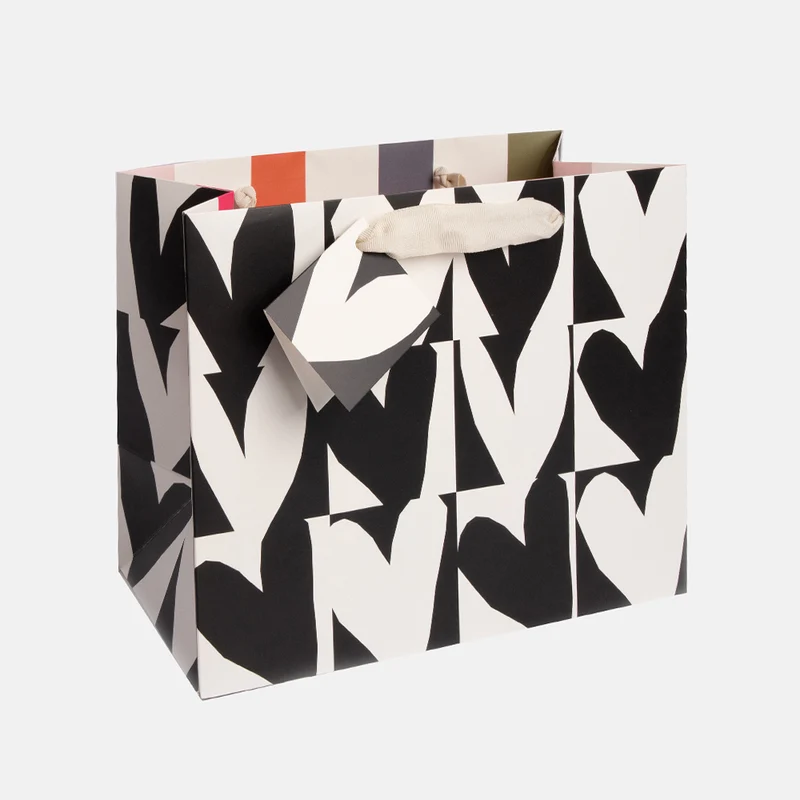 Mono Checkmate Heart Landscape Gift Bag