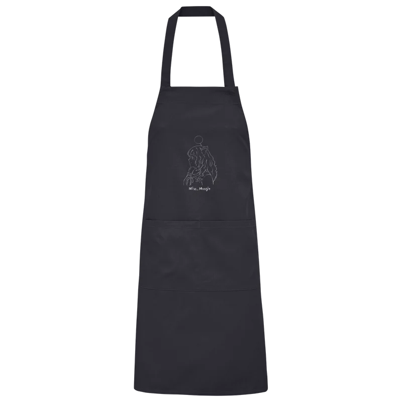 Miss_Moogle Logo Outline Sign - Organic Grillschürze