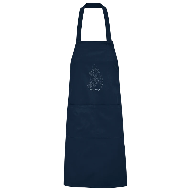 Miss_Moogle Logo Outline Sign - Organic Grillschürze