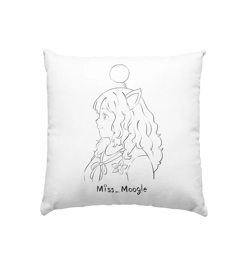 Miss_Moogle Logo Outline Sign - Kissen 40x40cm