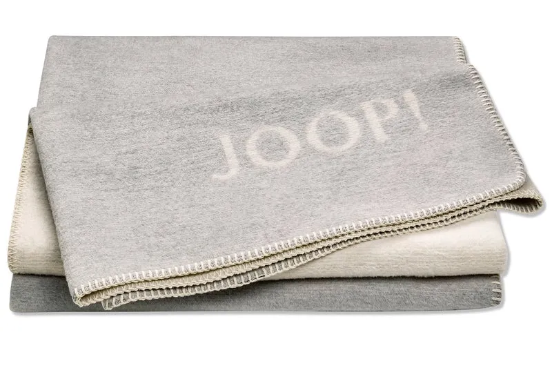 JOOP Wohndecke Melange Doubleface stein-silber