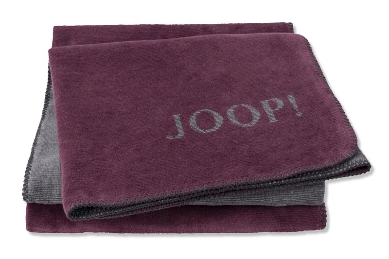 JOOP Wohndecke Melange Doubleface beere-anthrazit