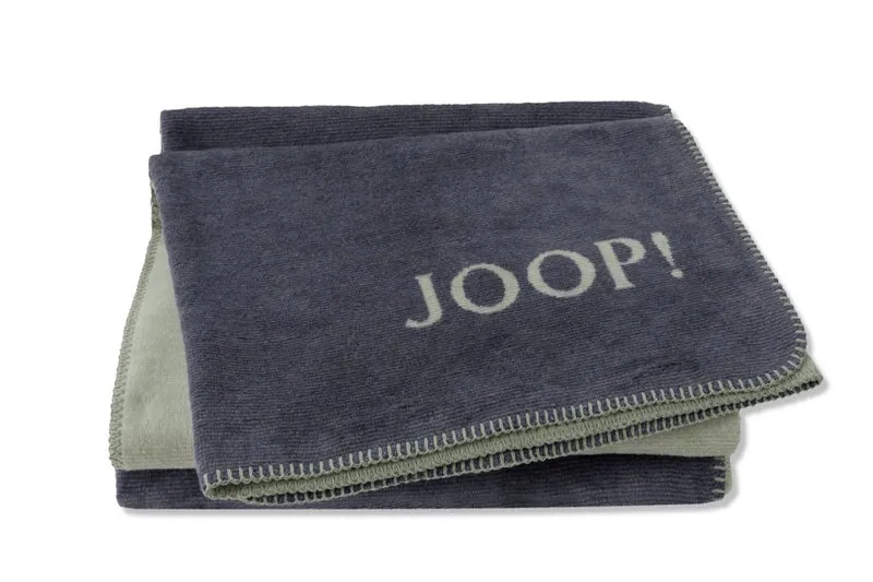 JOOP Wohndecke Melange Doubleface navy-oliv