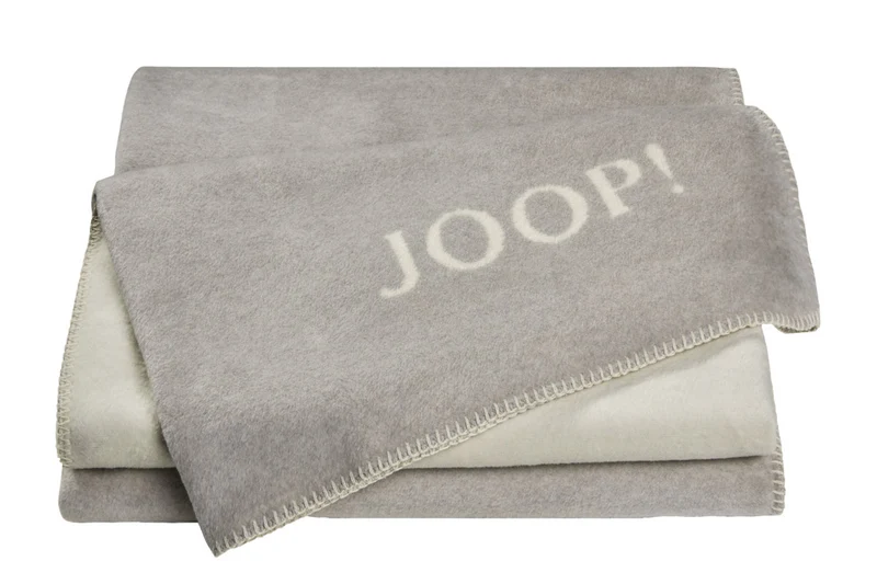 JOOP Wohndecke Uni-Doubleface rauch-ecru