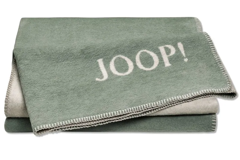 JOOP Wohndecke Uni-Doubleface jade-silber